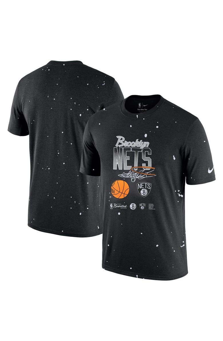 Nike Men's Nike Black Brooklyn Nets Courtside Splatter T-Shirt, Main, color, Black
