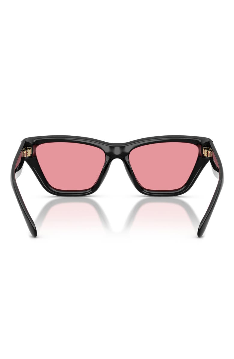 COACH 56mm Cat Eye Sunglasses, Alternate, color, Black / Pink Solid