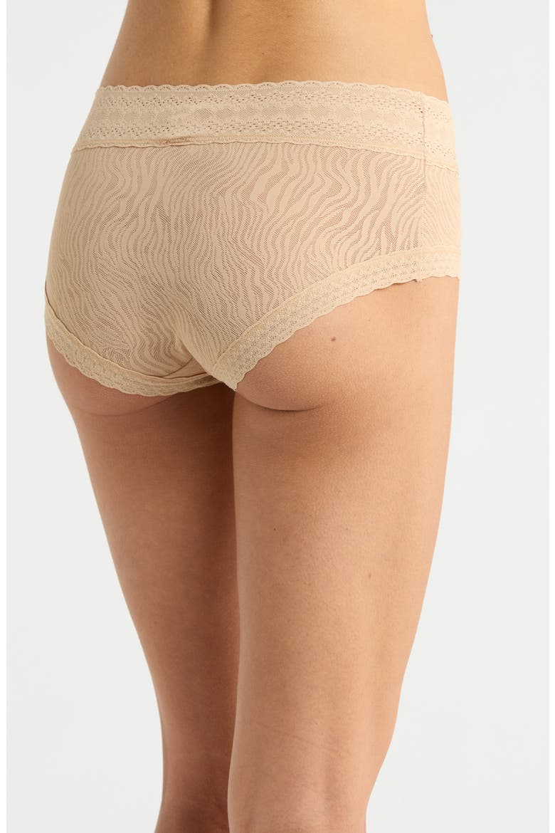 Allover Lace Hipster Briefs, Alternate, color, LATTE ZEBRA