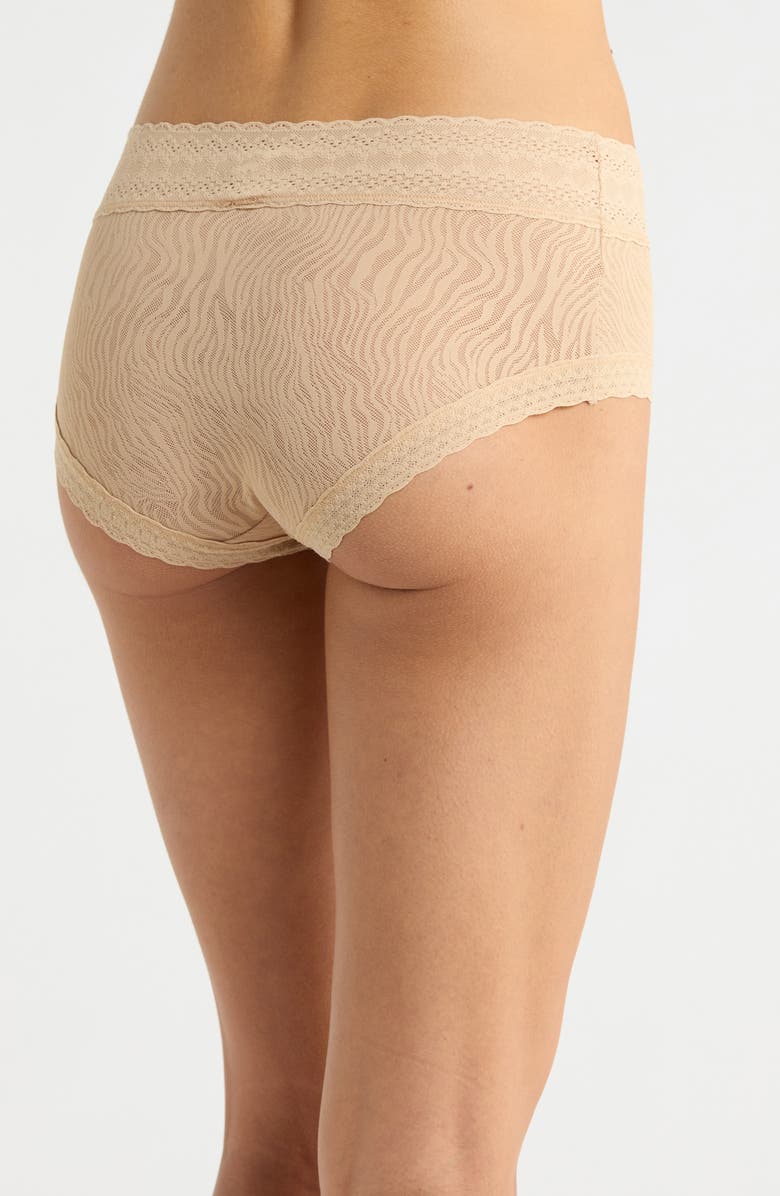 MeUndies Allover Lace Hipster Briefs, Alternate, color, Latte Zebra