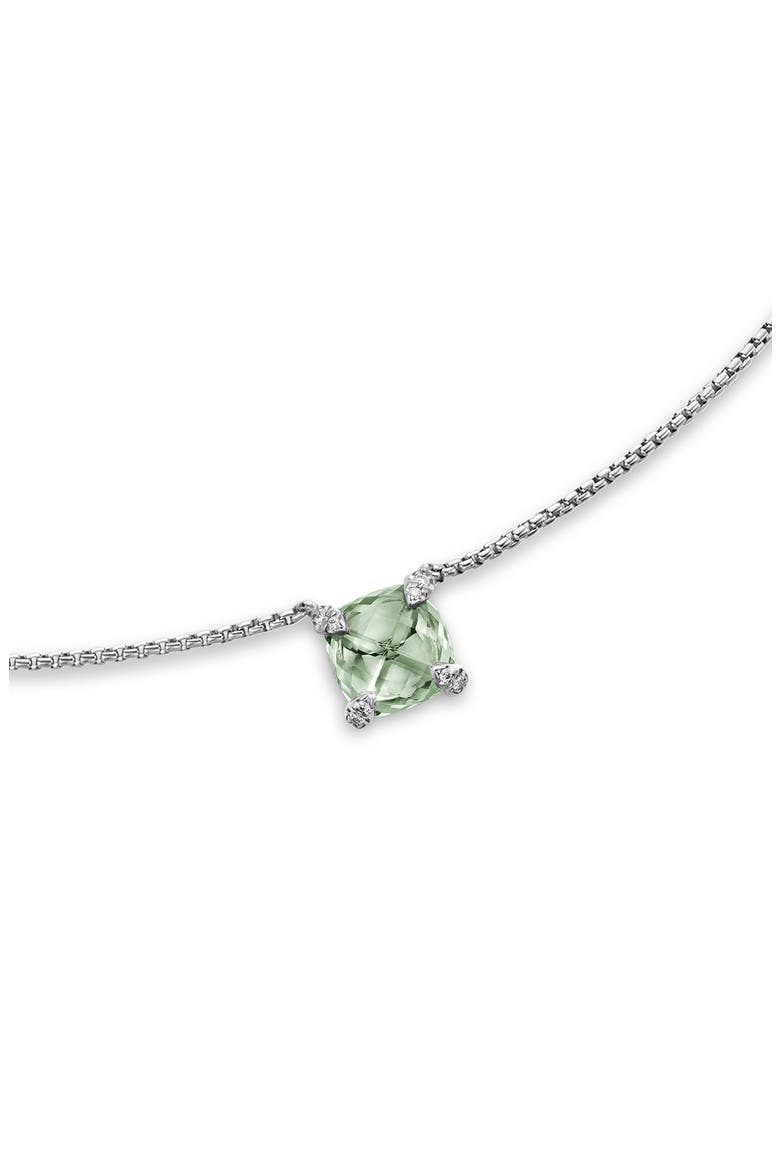 Chatelaine® Pendant Necklace with Diamonds, Alternate, color, PRASIOLITE