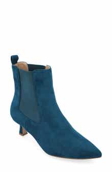 Journee Collection Pointed-Toe Vegan Leather Bootie