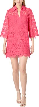 English Factory Embroidered Collar Minidress