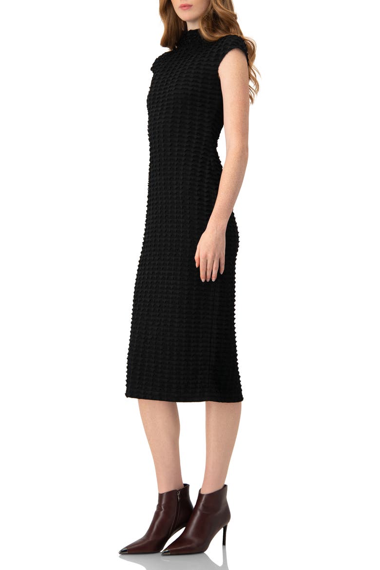 Sleeveless Black Midi Dress, Alternate, color, Black