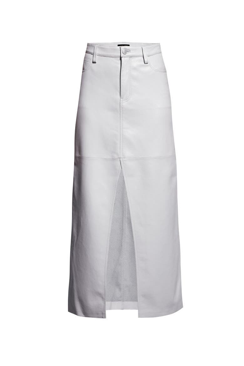 Imogen Recycled Leather Skirt, Alternate, color, White
