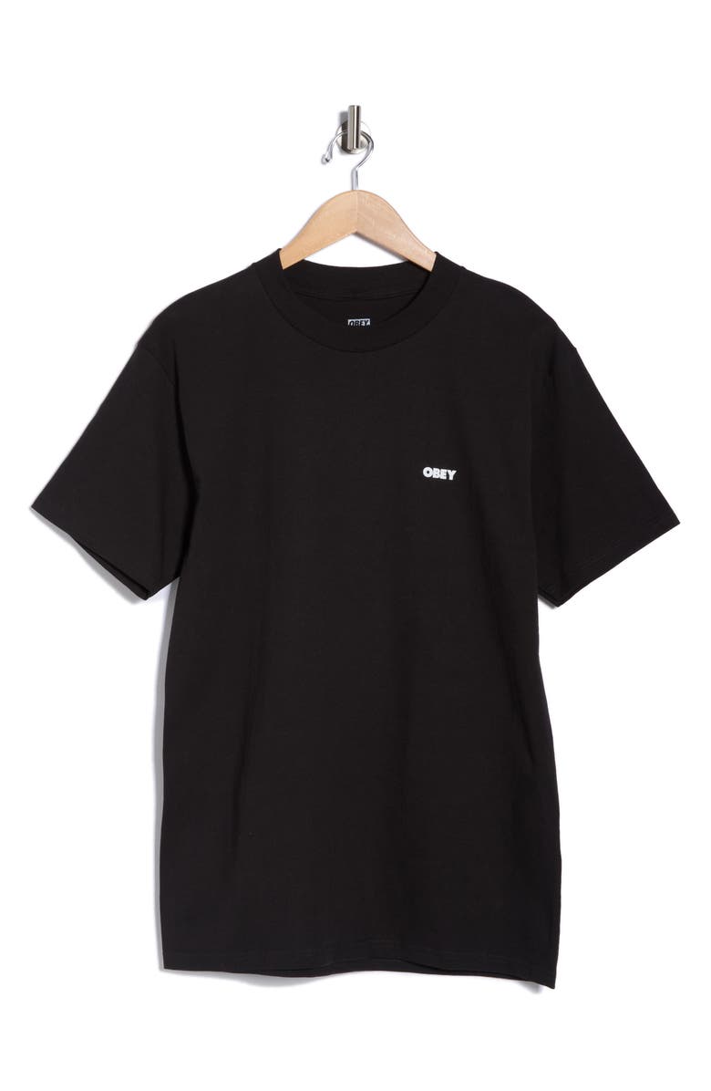 Obey Cosmic Noise Graphic T-Shirt, Main, color, Black