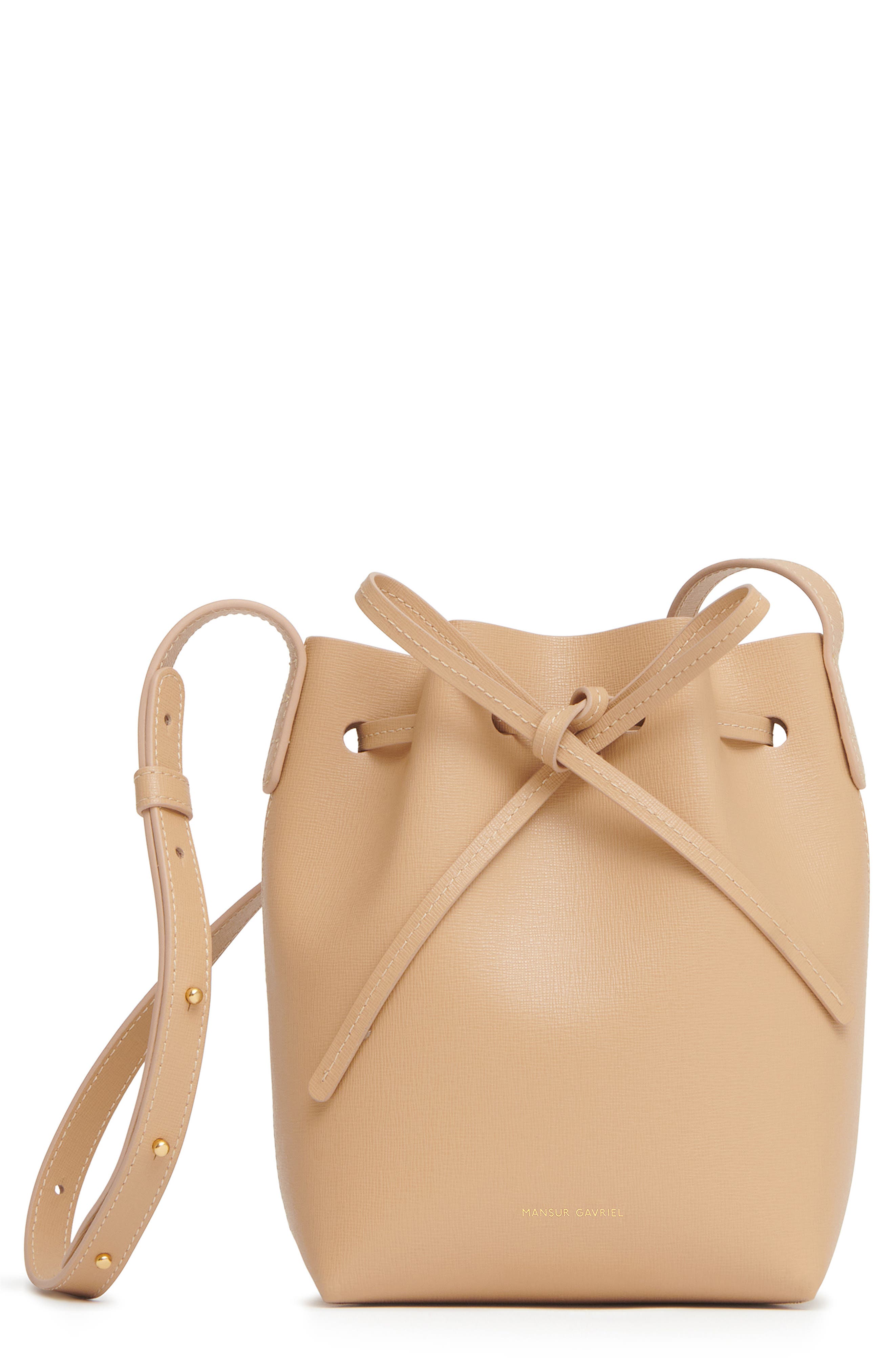Mansur Gavriel Mini Leather Bucket Bag