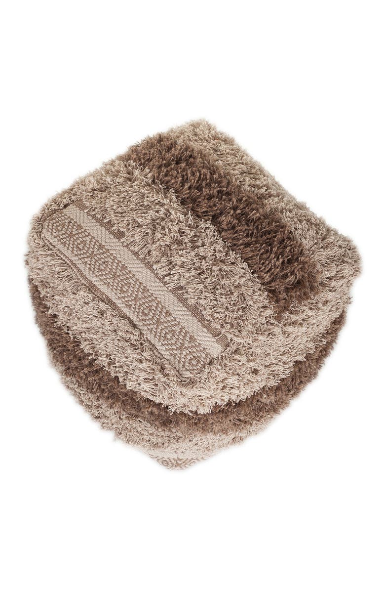 PARKLAND COLLECTION Iliya Transitional Beige Pouf, Alternate, color, Beige