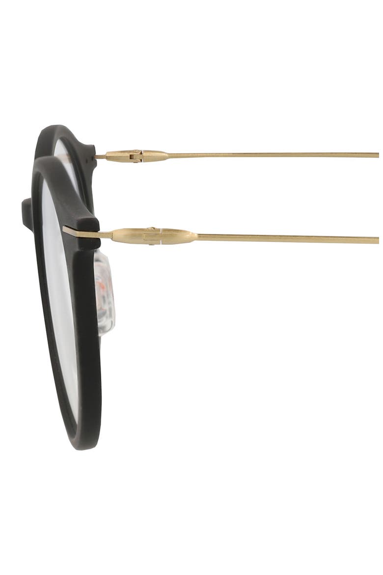 Core Optical 49mm Round Reading Glasses, Alternate, color, BLACK GOLD TRANSPARENT