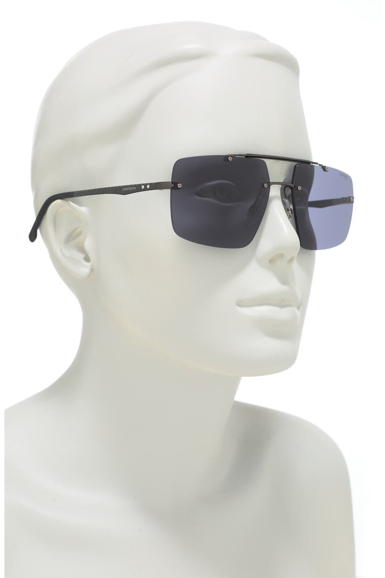 61mm Rectangle Sunglasses, Alternate, color, DKRUT BLK / GREY