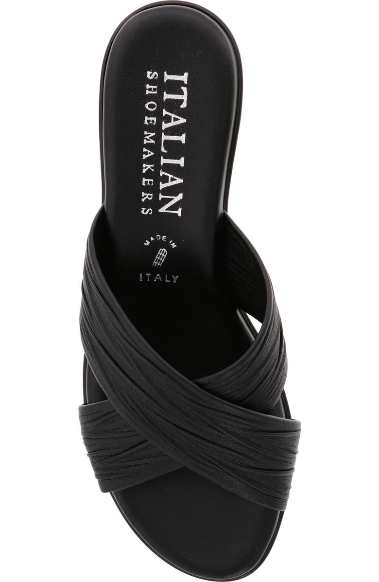 ITALIAN SHOEMAKERS Kenny Wedge Slide Sandal, Alternate, color, Black