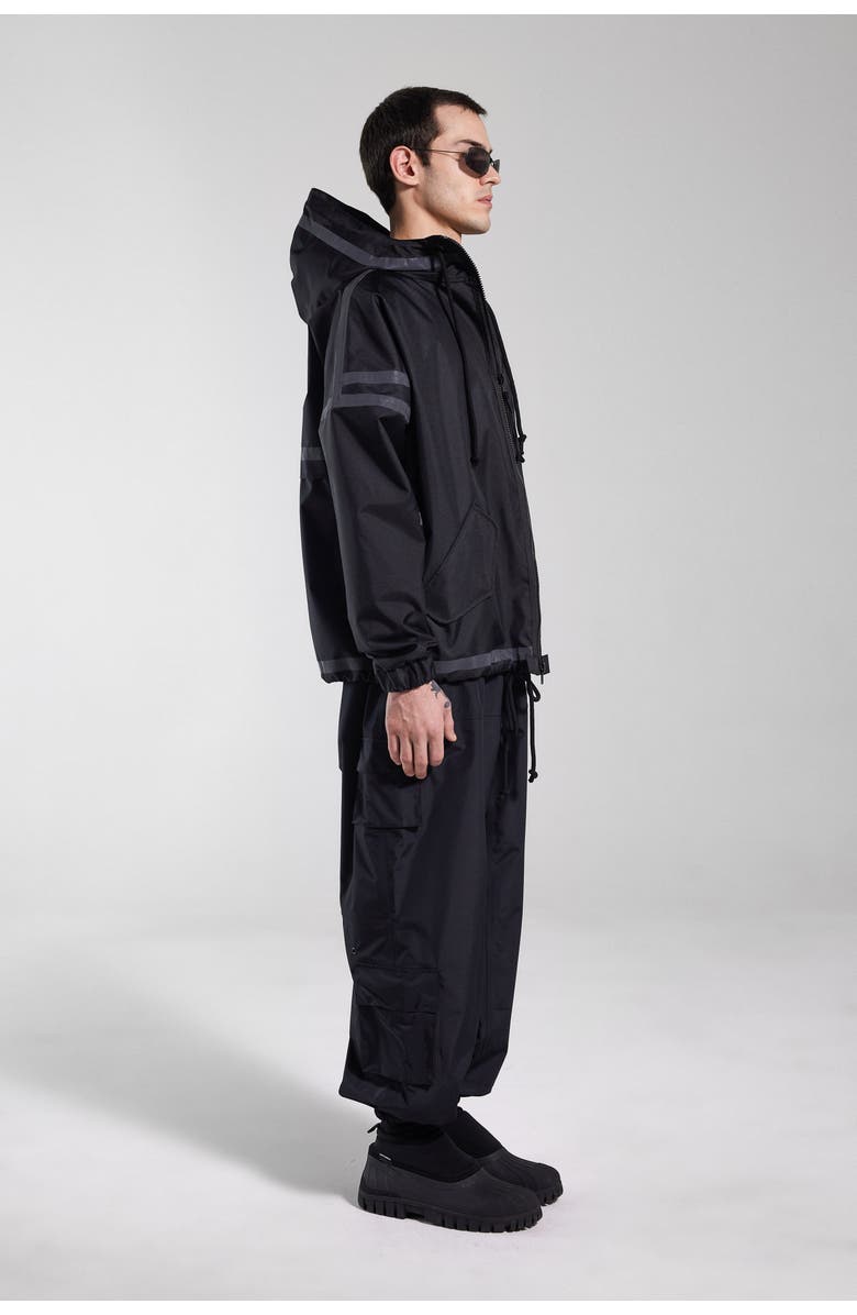 Stutterheim Forsa Full Zip Hooded Jacket, Alternate, color, Black