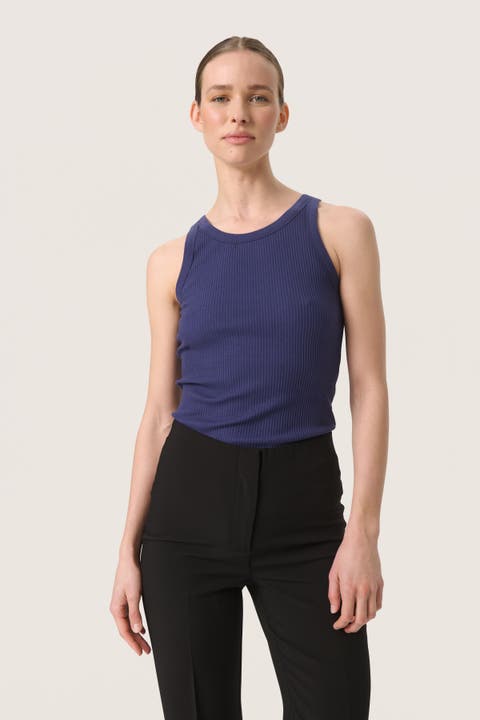 Simone Rib Jersey Slim Fit Tank Top