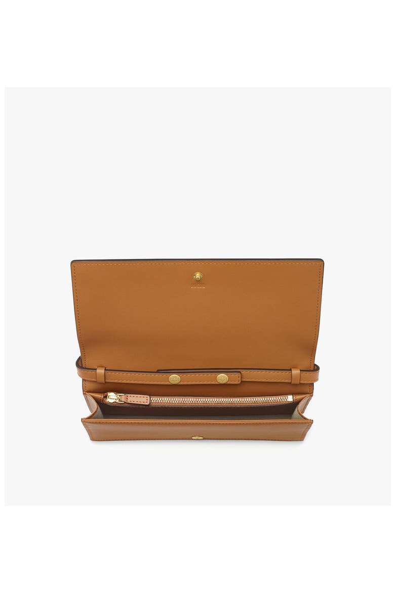 Large Pina Crossbody Wallet in Studded Visetos, Alternate, color, Cognac