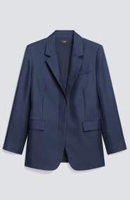 Theory Notched Lapel Silk Blazer