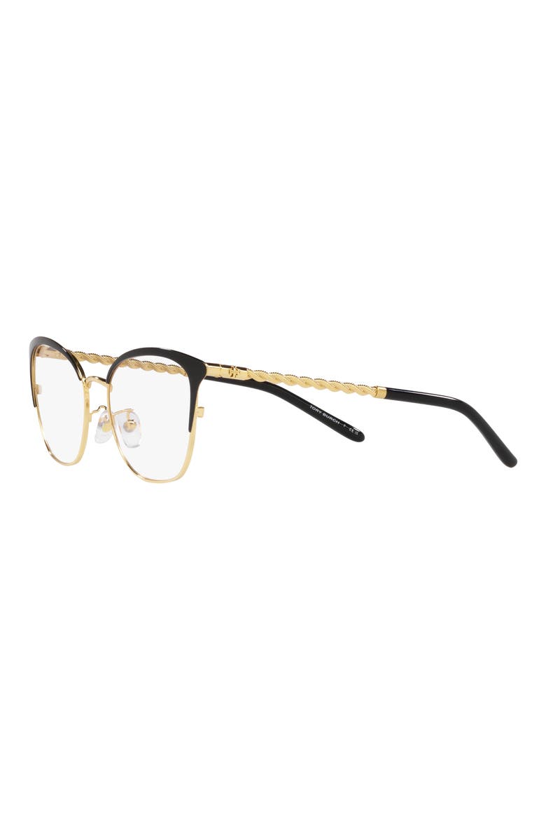 53mm Square Optical Glasses, Alternate, color, SHINY GOLD