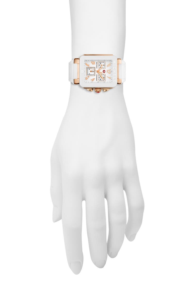 'Park Jelly Bean' Watch, 33mm x 36mm, Alternate, color, GOLD/ WHITE