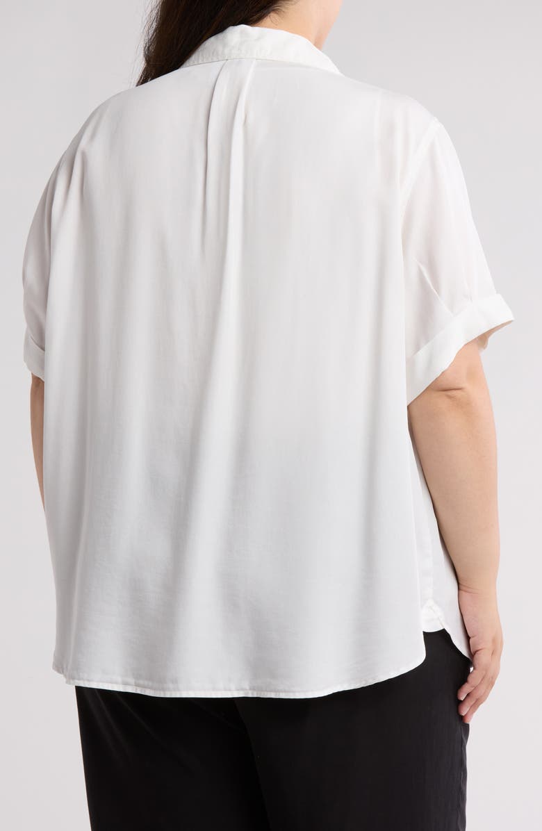 DKNY Jeans Tencel<sup>®</sup> Lyocell Rolled Sleeve Button-Up Shirt, Alternate, color, 