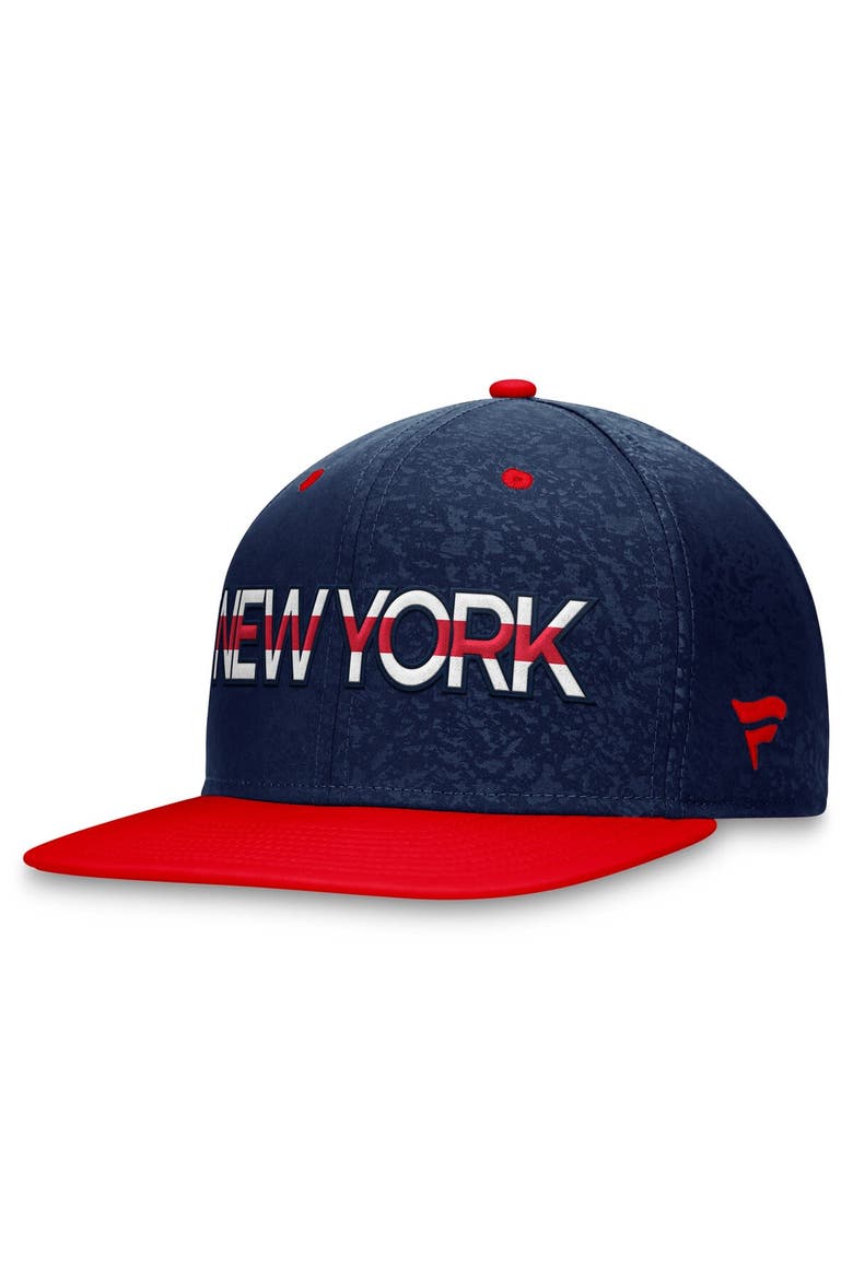 Men's Fanatics Branded  Navy/Red New York Rangers Authentic Pro Rink Two-Tone Snapback Hat, Alternate, color, Navy