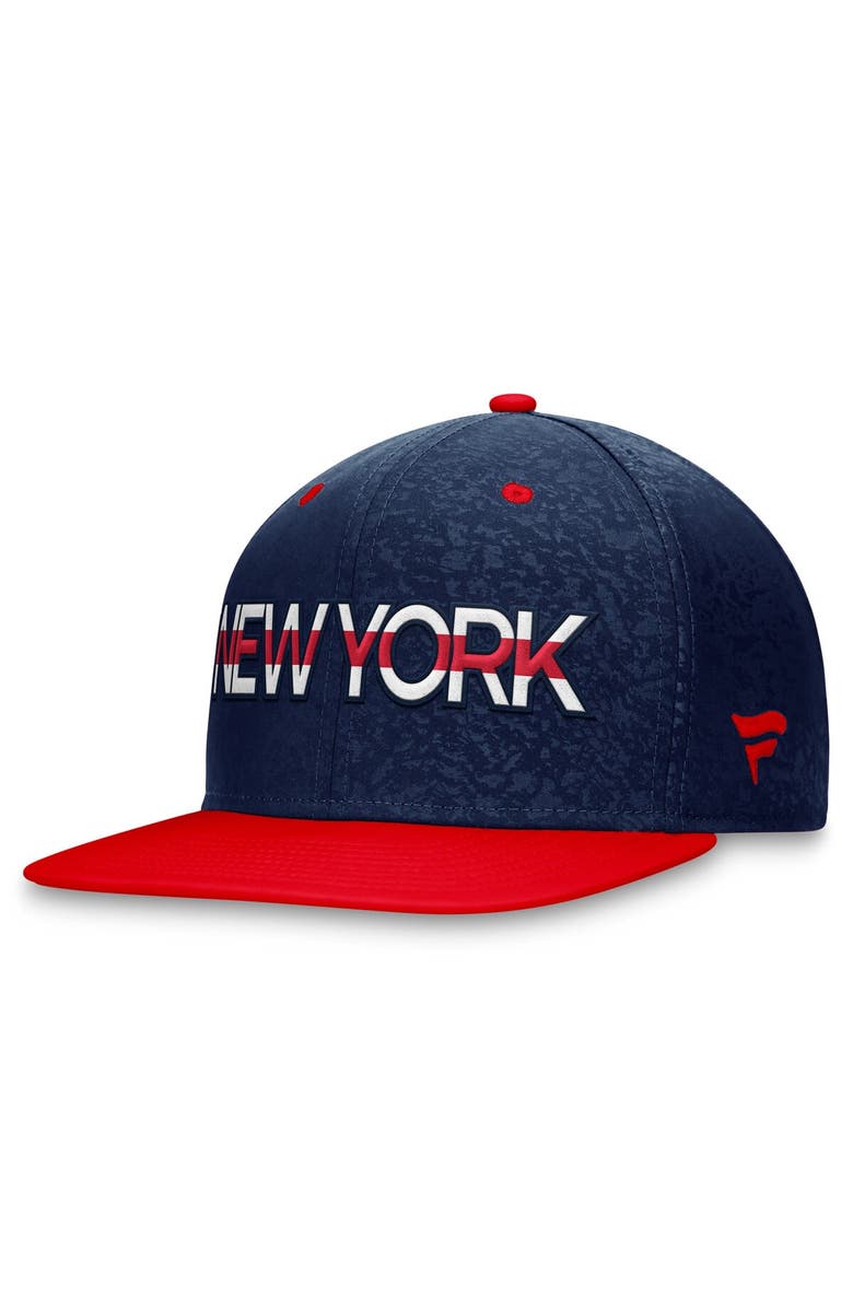 FANATICS Men's Fanatics Branded  Navy/Red New York Rangers Authentic Pro Rink Two-Tone Snapback Hat, Alternate, color, Navy