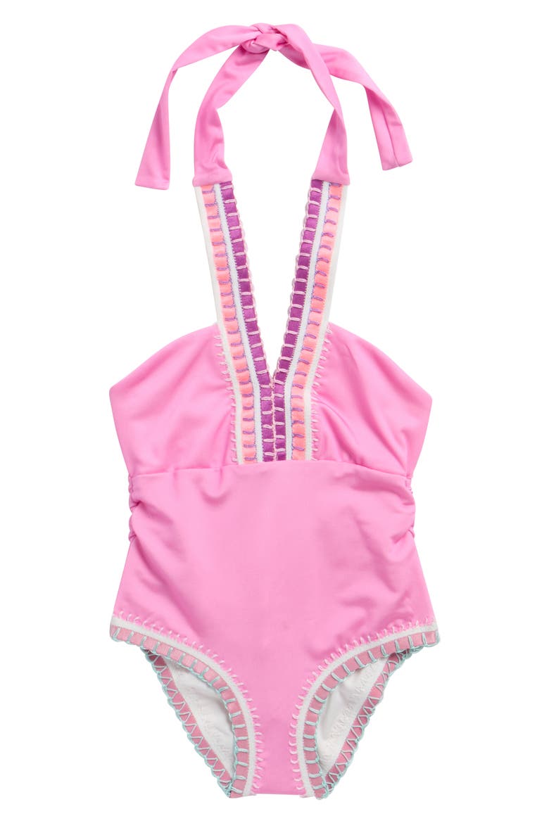 Kids' Rainbow Embroidered Two-Piece Swimsuit, Main, color, ULTRAVIOLET