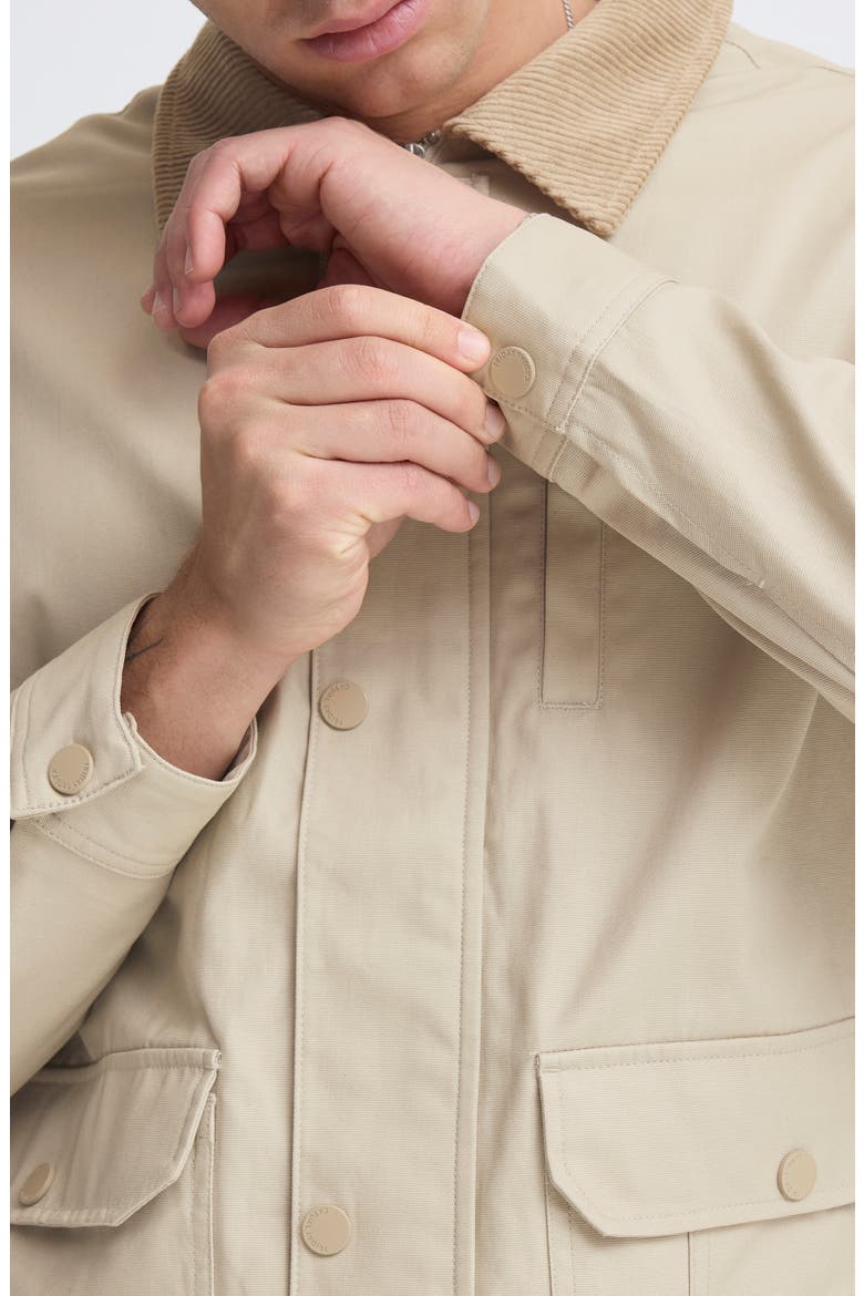 Waxed Cotton Canvas Jacket, Alternate, color, ISLAND FOSSIL