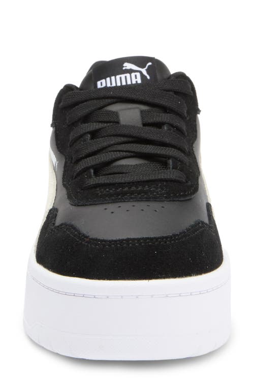 Puma Court Lally Skye Platform Sneaker In Black- White