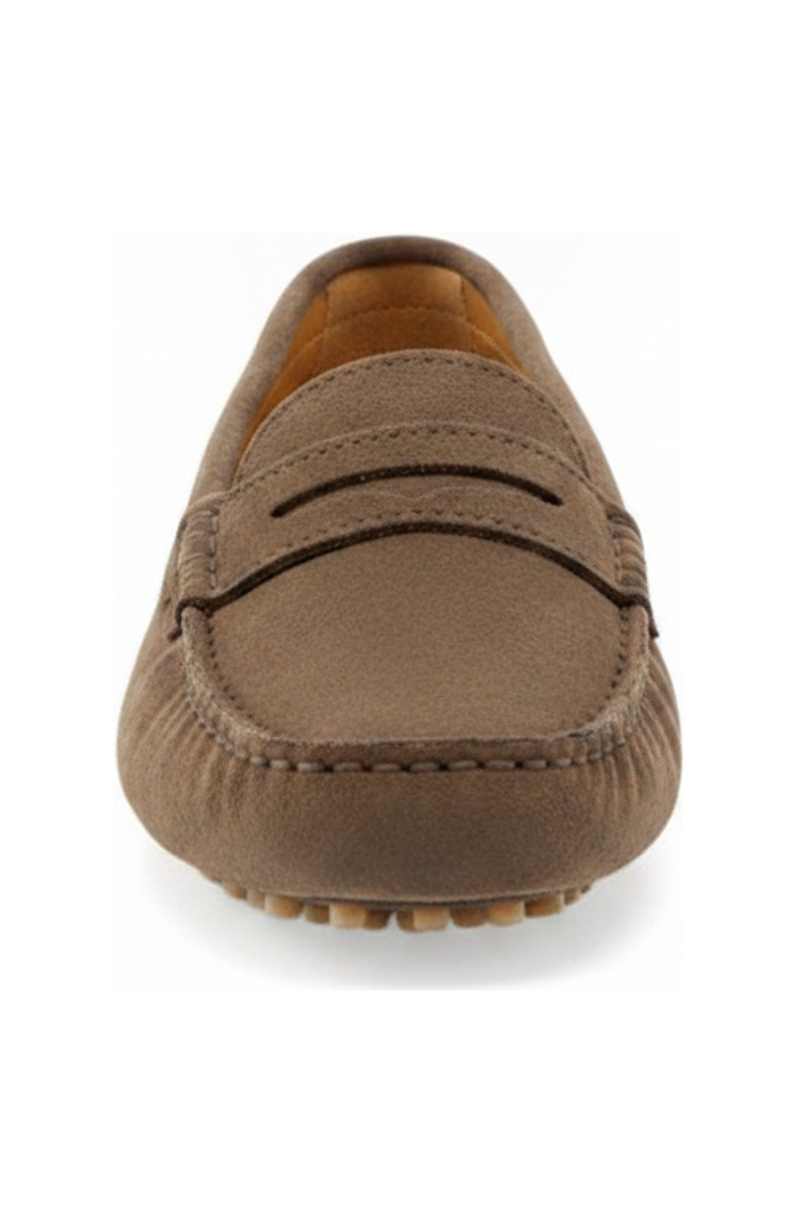 Oporto Moccasin Loafer, Alternate, color, Brown Suede