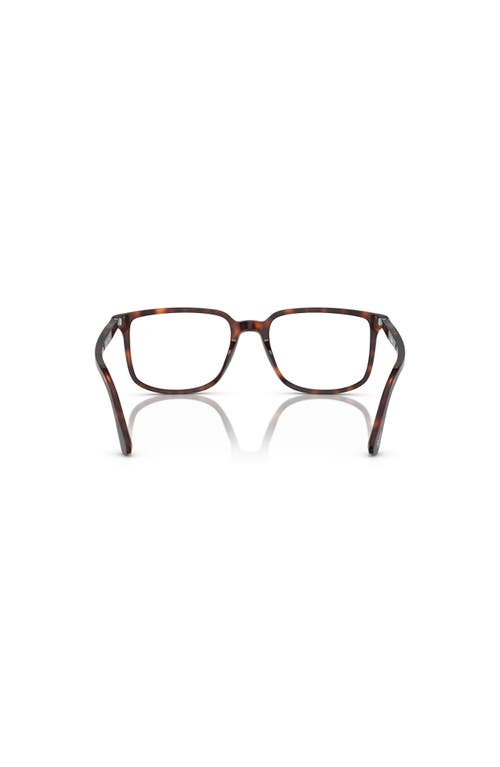 Persol 52mm Rectangle Optical Glasses In Black