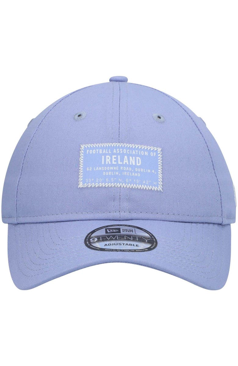 New Era Men's New Era Lavender Ireland National Team Wordmark Patch 9TWENTY Adjustable Hat, Alternate, color, Blue