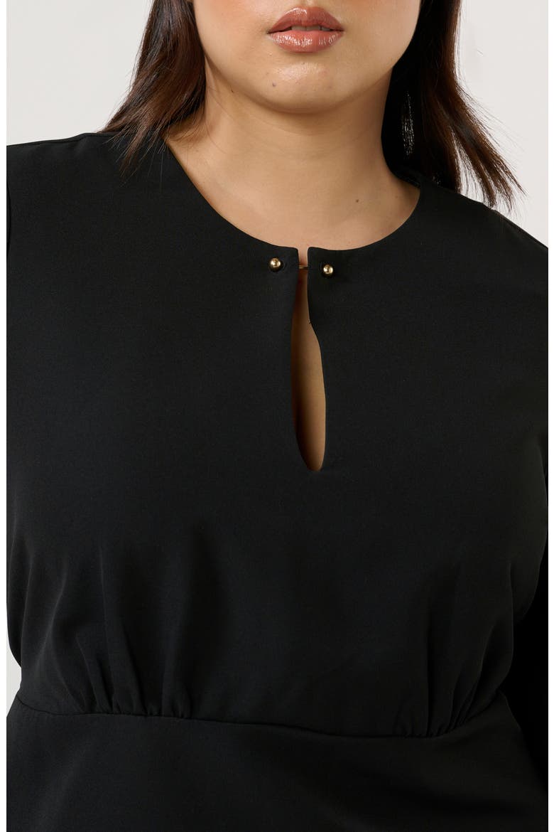 Nia Long Sleeve Minidress, Alternate, color, BLACK