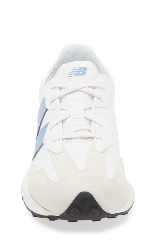 New Balance 327 Sneaker In White/blue Laguna