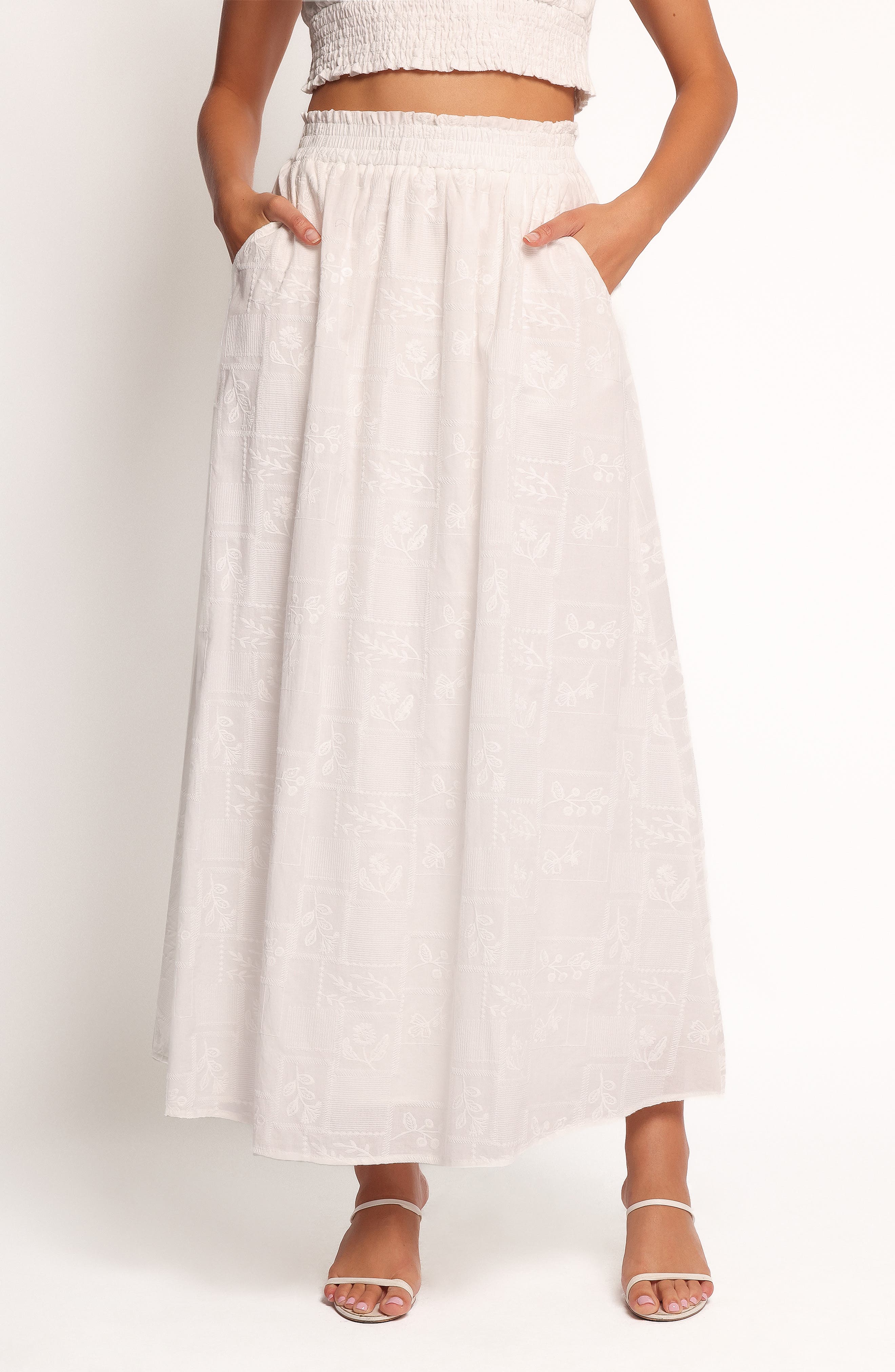 Kimora Embroidered Maxi Skirt