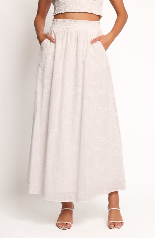 Petal And Pup Petal & Pup Kimora Embroidered Maxi Skirt In White