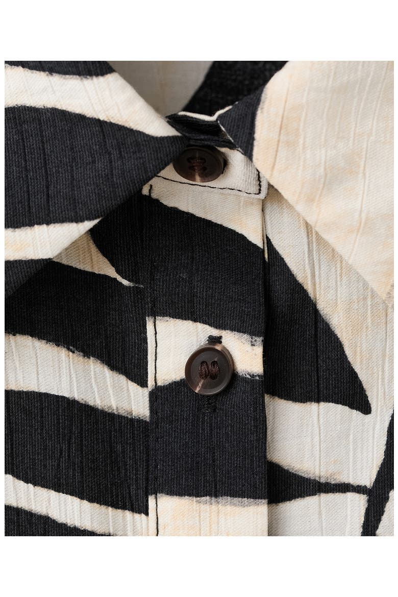 Print Button-Up Roll Cuff Shirt, Alternate, color, ECRU