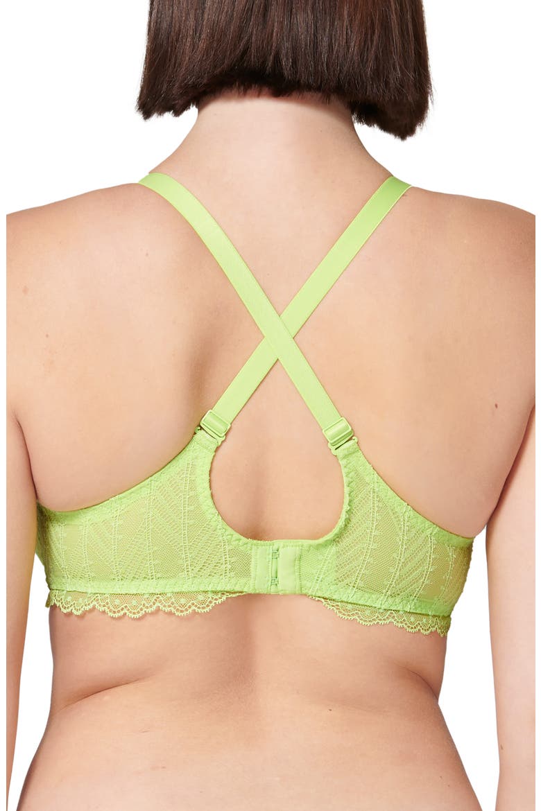 Canopee Underwire Plunge Bra, Alternate, color, LIME