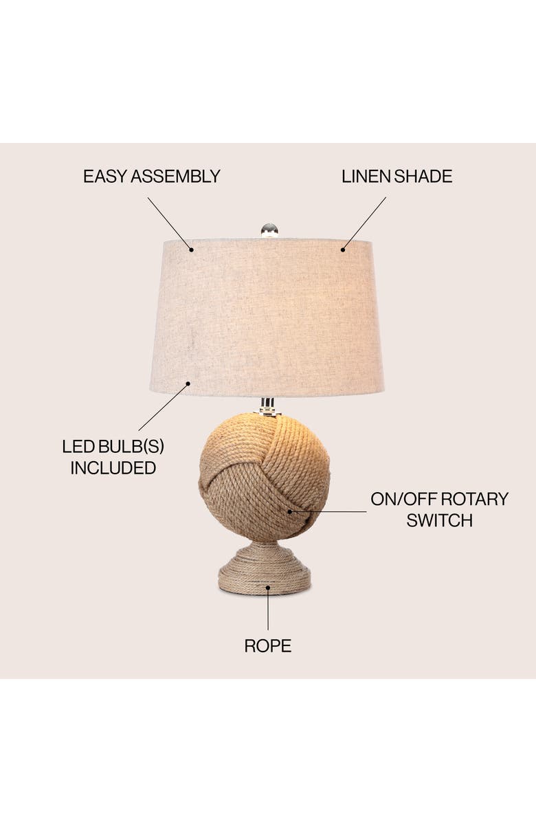 JONATHAN Y Monkey's Knotted Rope LED Table Lamp, Alternate, color, Brown/Tan