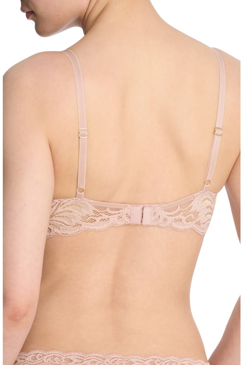 Feathers Plunge T-Shirt Basics Bra, Alternate, color, ROSE BEIGE LACE/ PINK PEARL