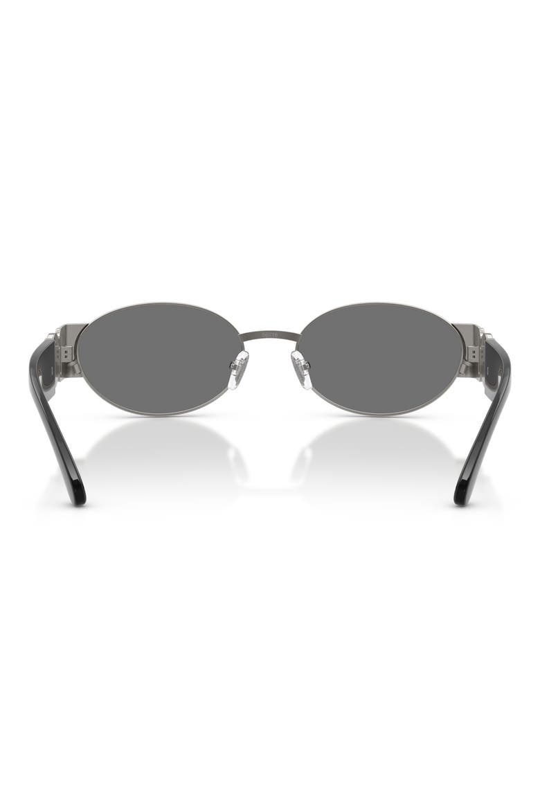 56mm Oval Sunglasses, Alternate, color, GUNMETAL / GREY MIRROR SILVER