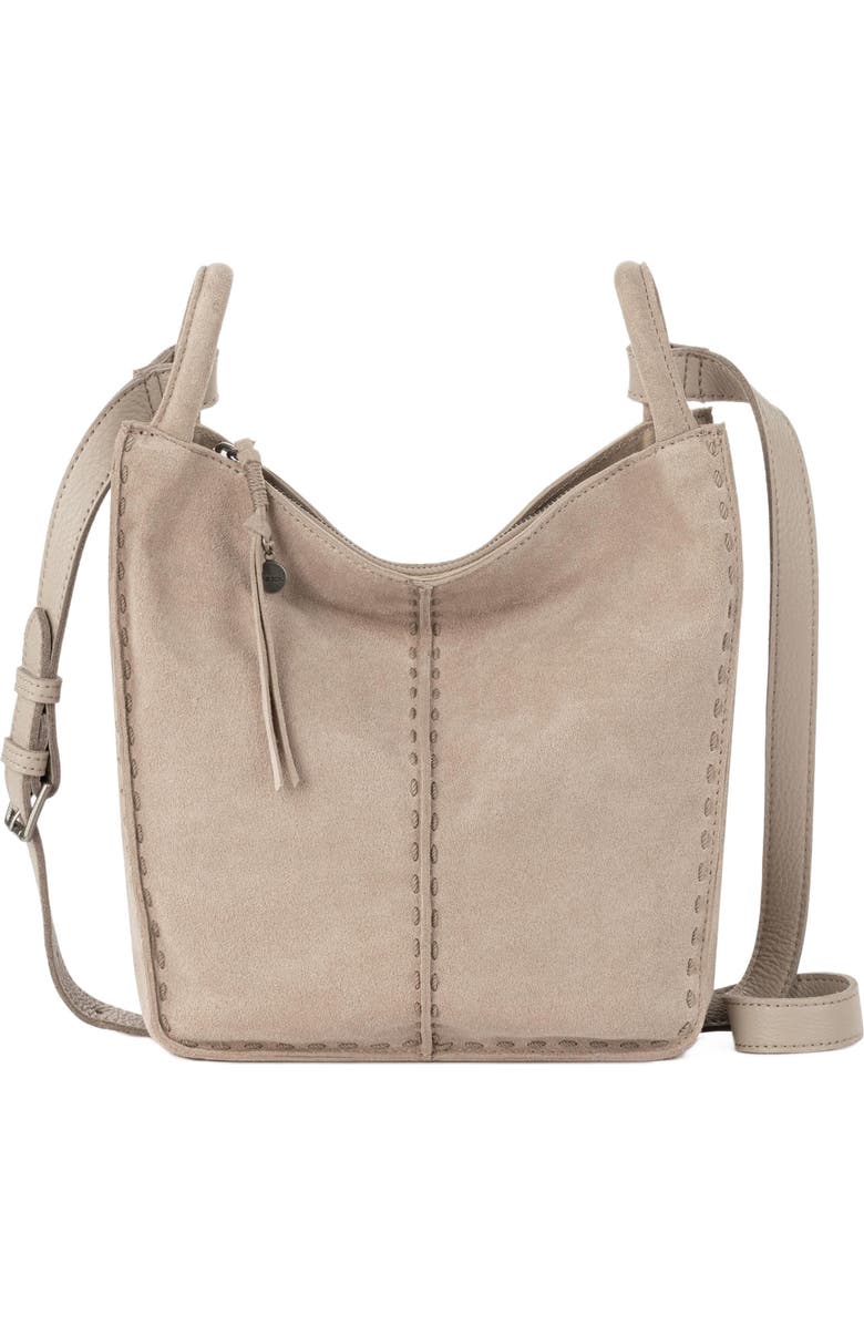 The Sak Los Feliz Crossbody Leather Bag, Main, color, Sand Suede