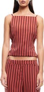 LIONESS Horizon Stripe Open Tie Back Top