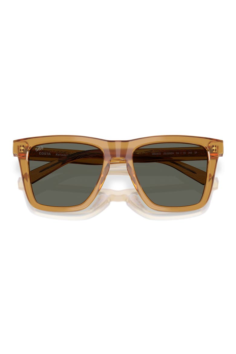 Keramas 54mm Polarized Square Sunglasses, Alternate, color, SUN RAY / GRAY 580G