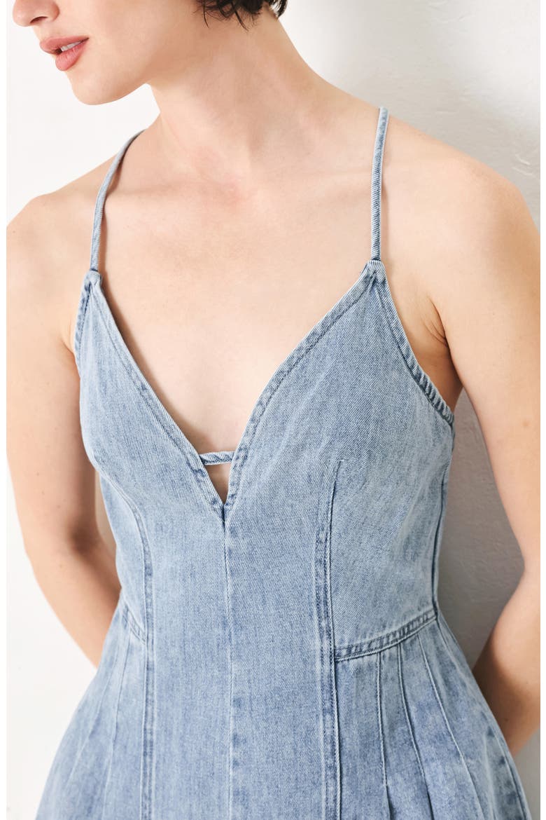 Denim Romper, Alternate, color, LIGHT DENIM