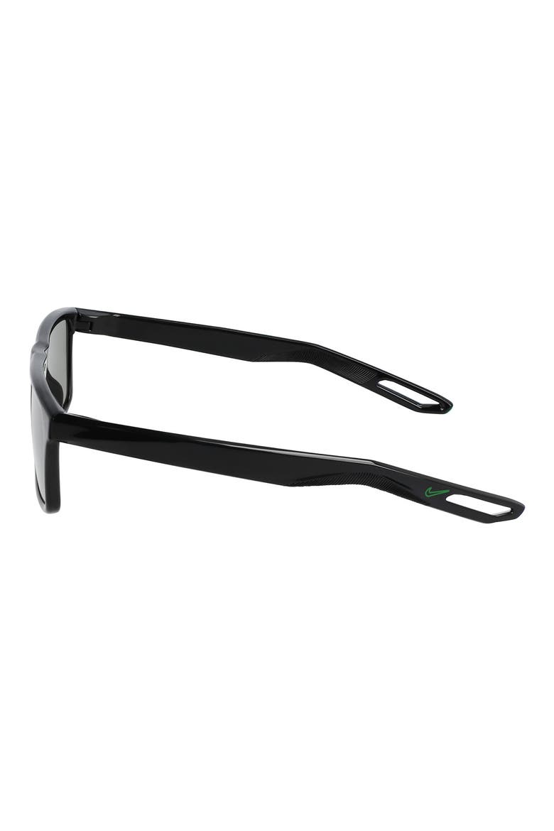 NV03 55mm Rectangular Sunglasses, Alternate, color, BLACK/ GREEN