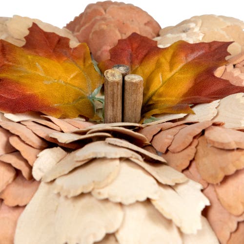 Northlight Fall Harvest Layered Pine Cone Leaves Pumpkin In Multi