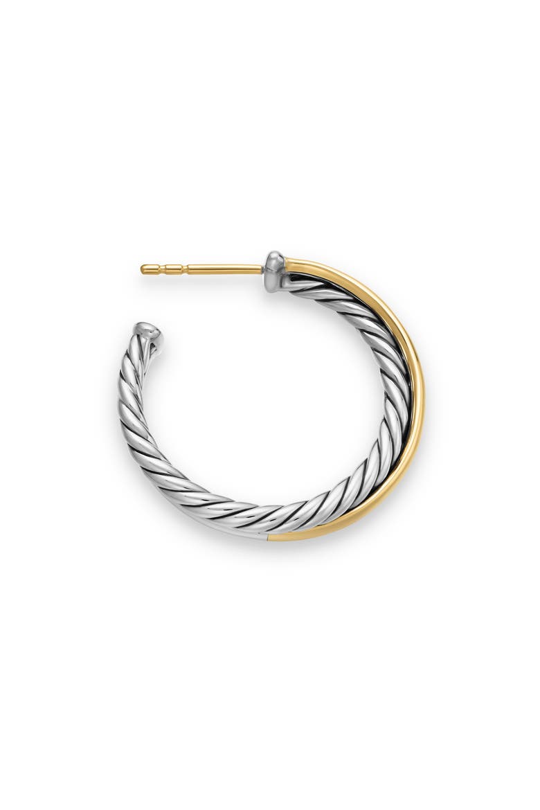 Crossover Medium Hoop Earrings, Alternate, color, SILVER/ GOLD