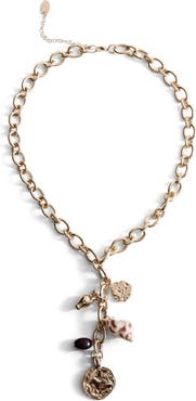 MANGO Mixed Bead Pendant Necklace