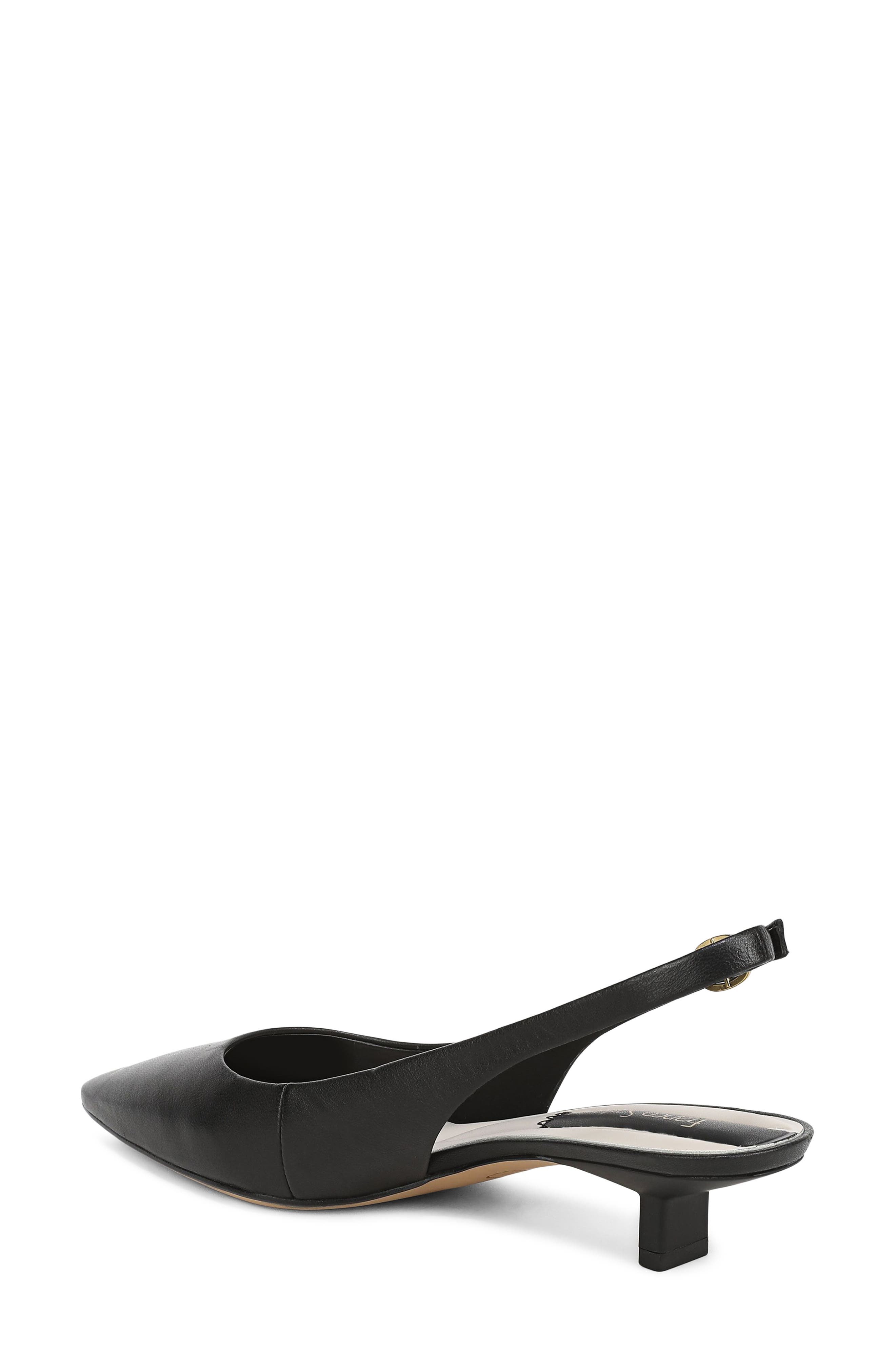 Franco Sarto Pura Slingback Pointed Toe Kitten Heel Pump, Alternate, color, Black
