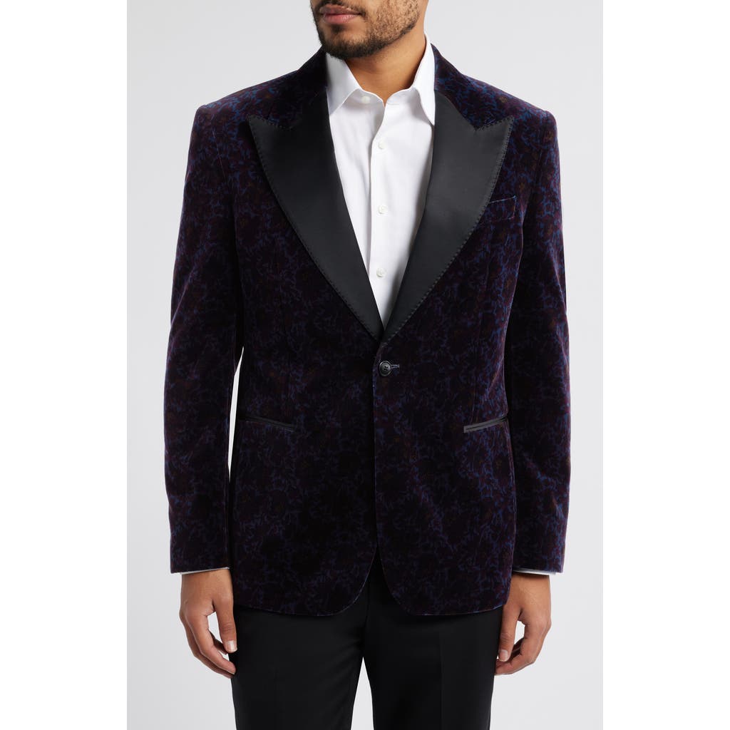 Zanella Broadway Floral Velvet Dinner Jacket in Navy  product