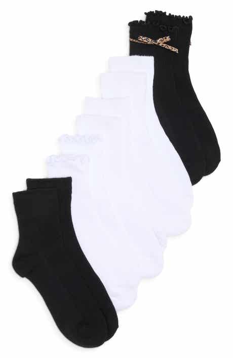 5-Pack Bow Lettuce Edge Socks
